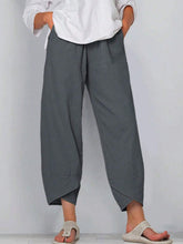 Simple Solid Color Casual Elastic Waist Pants